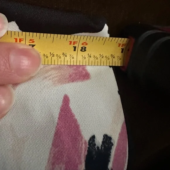 ANN TAYLOR FACTORY Black White Pink Floral Print Sleeveless Midi Dress Sz 8 - Picture 15 of 15